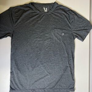 Vuori Men's Tradewind Performance Tee Shirt, Breathable, Heather Grey - Size XL